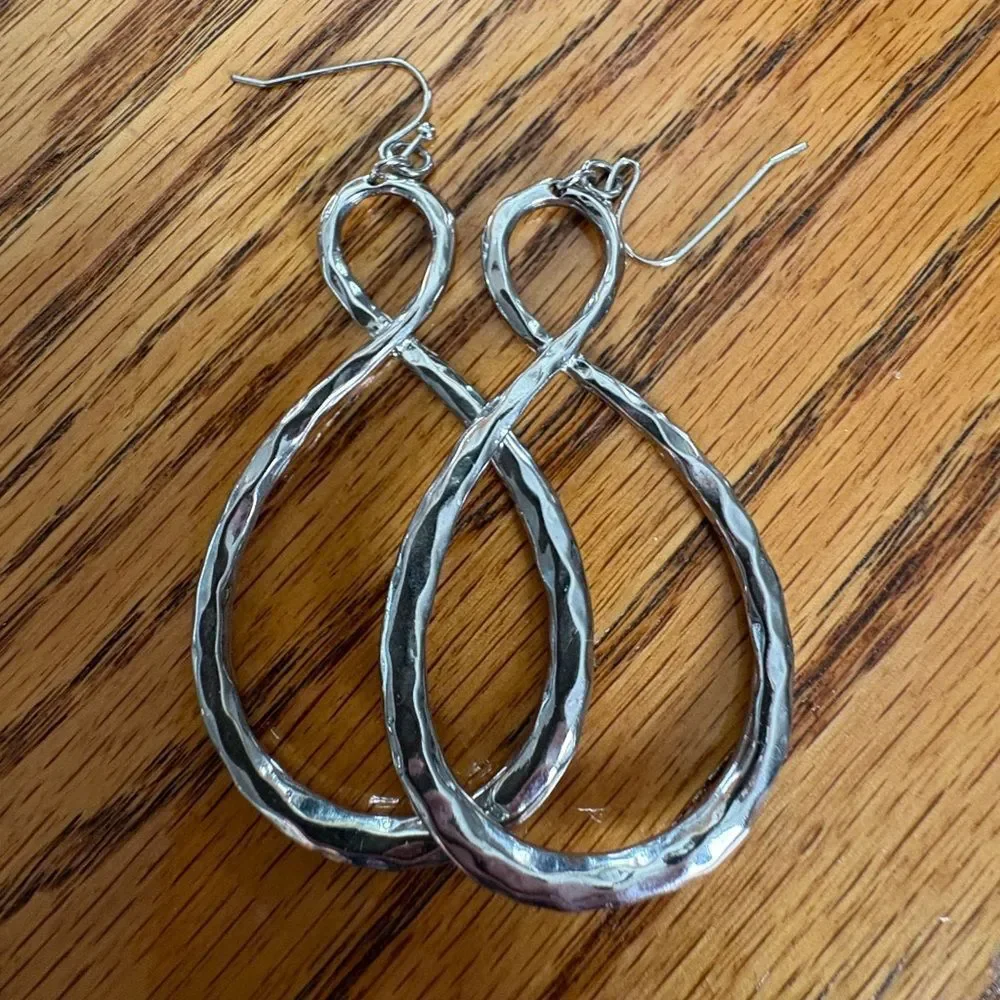 Silver-Tone Mixed Hoop and Dangle Earring Set - Women's Jewelry